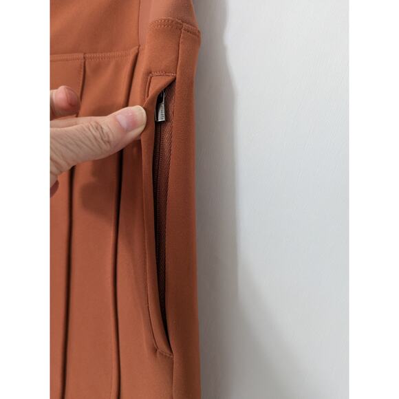 Athleta Endless Pleated Skort In Rust Orange Tennis Golf Athleisure Womens 8 New - Picture 3 of 12